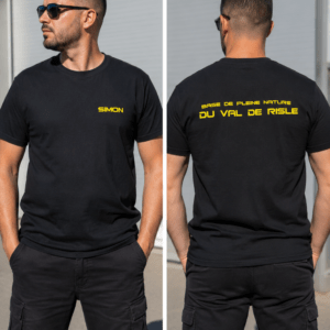 Personnalisation sur textile — cœur et dos